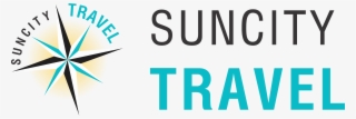 Suncity Travel Logo & Circle Text Cear Background