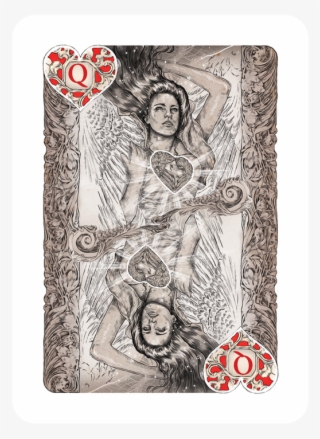 Fall Of Angels Playing Cards Red Hands - Sketch