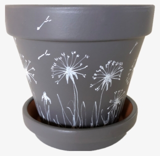Dandelion Pot In Pewter, Part Of The Whimsical Collection - Flowerpot