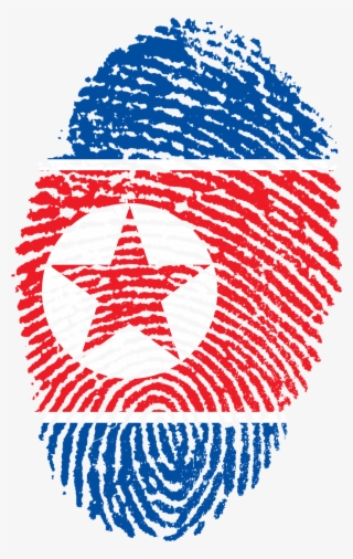 North Korea Flag Fingerprint Png Image - Bangladesh Map In Fingerprint