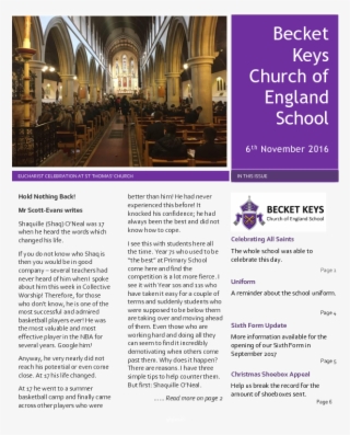 2016 11 06 - Becket Keys Church Of England School
