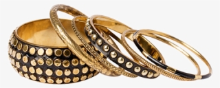 Polka Dot Gold Bangles - Wedding Ring