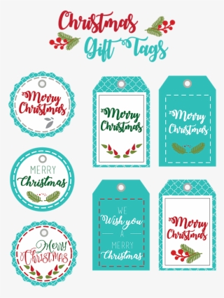 With You These Cute Christmas Gift Tags - Illustration