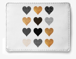 Dailyobjects Gold Hearts Skinny Fit Card Wallet Buy - Heart