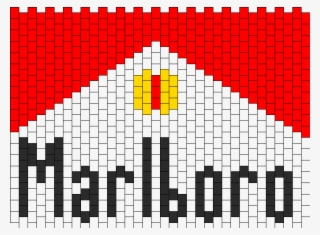 8bit Marlboro Red Bead Pattern I'm In - Illustration