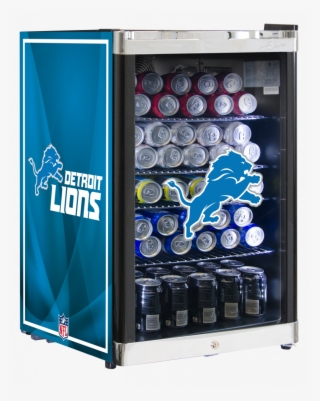 Drink Refrigerator Glass Door Detroit Lions Get The - Nfl