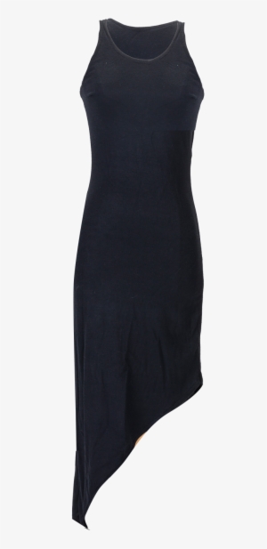 Jersey Asymmetrical British Steele - Little Black Dress