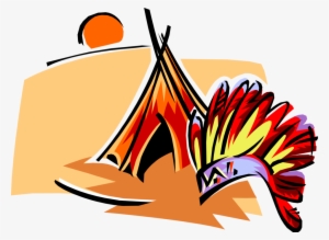 Native American Teepee With Feather Headdress - Native American Food Gifs
