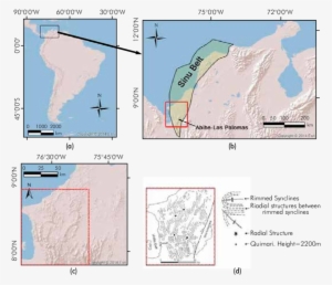 Sinú Belt In Relation To Abibe Las Palomas Area - Map