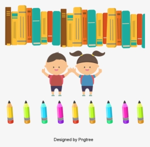 As Figuras Dos Desenhos Animados Vetor Material - School