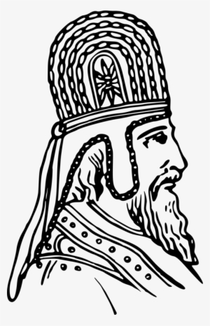 Line Art Headgear Persian People Farsi Monarchy - Illustration