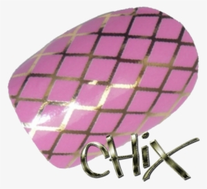 Pink Gold Chrome Fishnet - Chix Nails - Quality Nail Wraps Chix Nails Nail Wraps