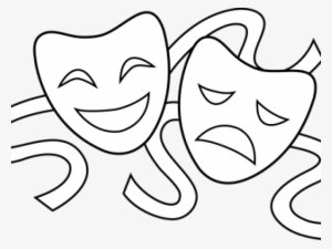 Masks Free Download Clip - Theatre Masks Drawing