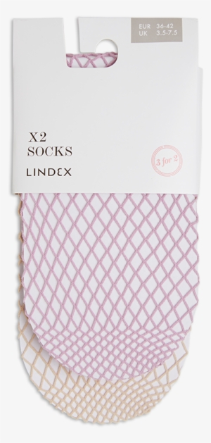 2-pack Fishnet Socks Lilac - Sock
