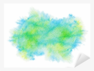 Painted Green Watercolor Stain, Design Element Sticker - Visual Arts