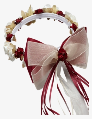 Burgundy Floral Crown Wreath Handmade With Silk Flowers, - Wreath
