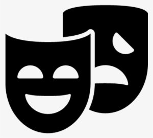 Theater Masks Couple Vector - Icono Teatro Png