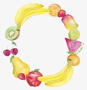 Hand-painted Watercolor Cartoon Transparent Fruit Material - Essen Sie Mehr Frucht Kissen