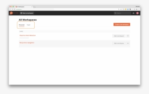 Workspaces Dashboard - Team