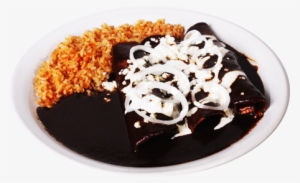 Enchiladas Plate - Pollo En Mole Png