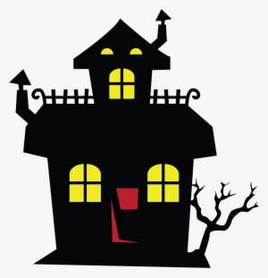 Scary Clipart Apple - Halloween Haunted House Clipart
