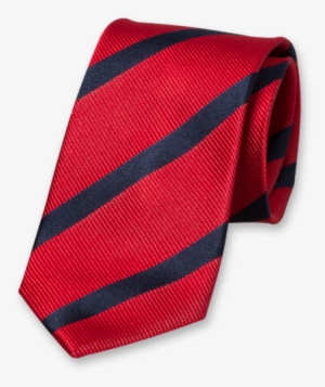 Red/dark Blue Striped Tie - Corbata Roja Y Azul