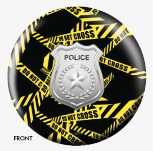 Police Dept Yellow Tape Bowling Ball