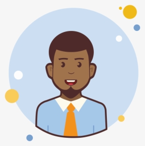 Hombre Con Corbata Naranja Icon - Man