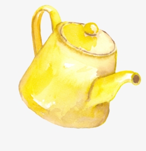 Hand Painted Cartoon Golden Kettle Png Transparent - Portable Network Graphics