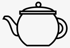 Open Teapot Png Vector Black And White Download - Teapot Icon Png