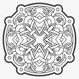 Celtic Ornament Vector Free Round Tracery - Mandala. Celtici - Antistress Colouring Book - Ed.