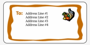 Thanksgiving Cornucopia Address Label - Thanksgiving Clip Art Black