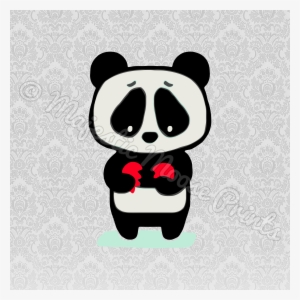 Panda Clipart Svg - Panda Con El Corazon Roto