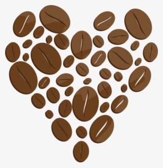 Coffee, Coffe, Beans, Heart, Drawing - Coffee Bean Love Heart Transparent Background