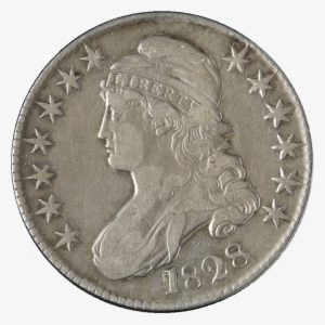 1828 Bust Half Dollar Choice F/vf Curl Base No Knob - Silver