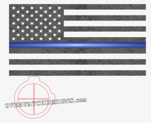 Thin Blue Line Sticker - Transparent Thin Blue Line Flag