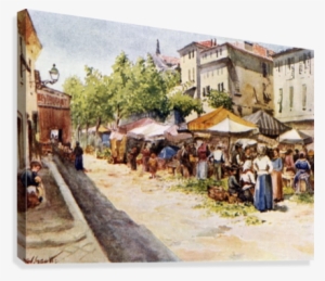 Colour Illustration From The Book France By Gordon - 20th Century Paintings Of French Markets