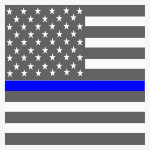 Thin Blue Line Flag Png Jpg Black And White - Border Between France And Spain