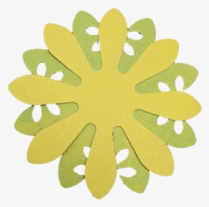 Watercolor Yellow Green Cut-out - Craft