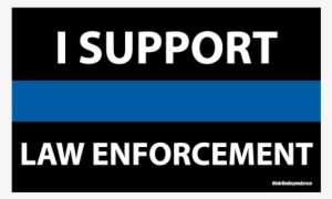 I Support Law Enforcement Thin Blue Line Decal - Support First Responders Decal