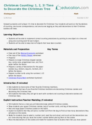 Time To Decorate The Christmas Tree - Seed Of Growth Lesson Plan