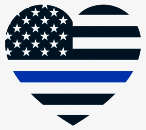 26 Apr - Thin Blue Line Flag Heart