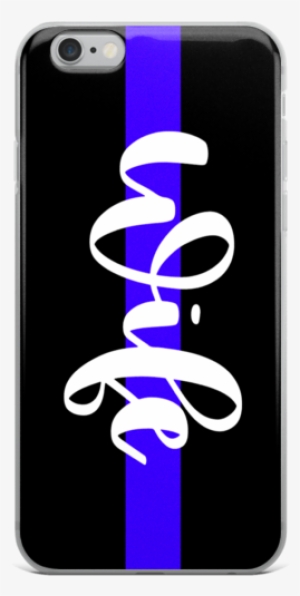 Thin Blue Line Wife Script Iphone Case - Iphone