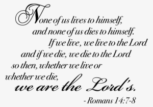 Romans 14 7 8