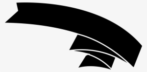 Png File - Ribbon Black White Png