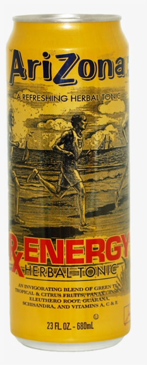 2666 - Mucho Mango - Arizona Rx Energy Herbal Tonic - 23 Fl Oz Can
