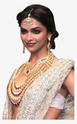 Indian Gold Jewellery - Deepika Padukone In Indian Dress