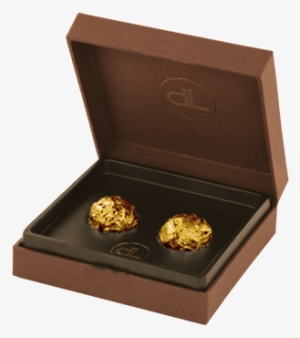 2 Chocolate Truffles With Pure Edible Gold - Delafee Chocolate