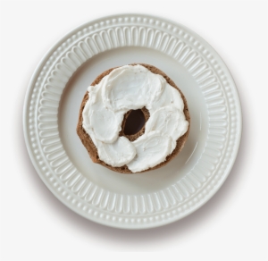 Bagel Bowl Seeds - Bagel With Cream Cheese Top View