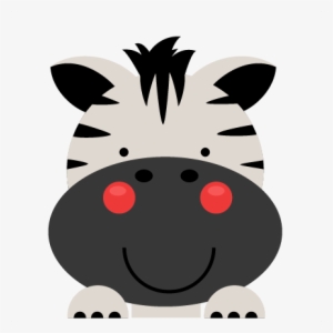 Peeking Zebra Svg Scrapbook Cut File Cute Clipart Files - Cute Zebra Head Clipart